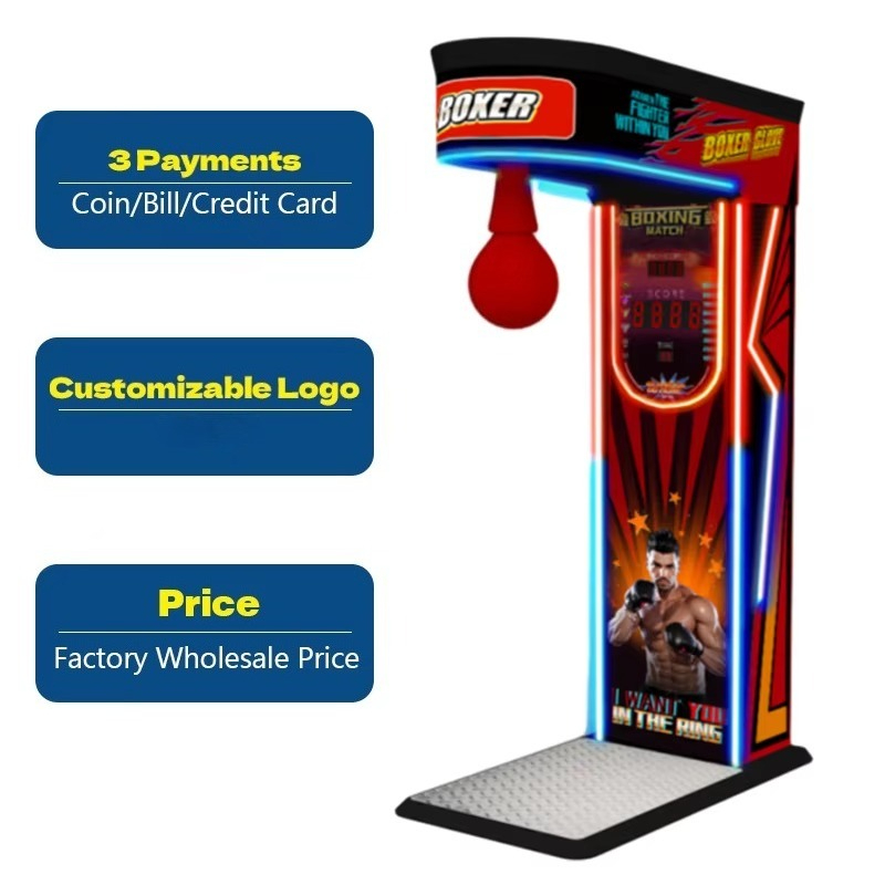 Boxing Machine Arcade - Mesin Tinju Koin untuk Hiburan Jalanan,