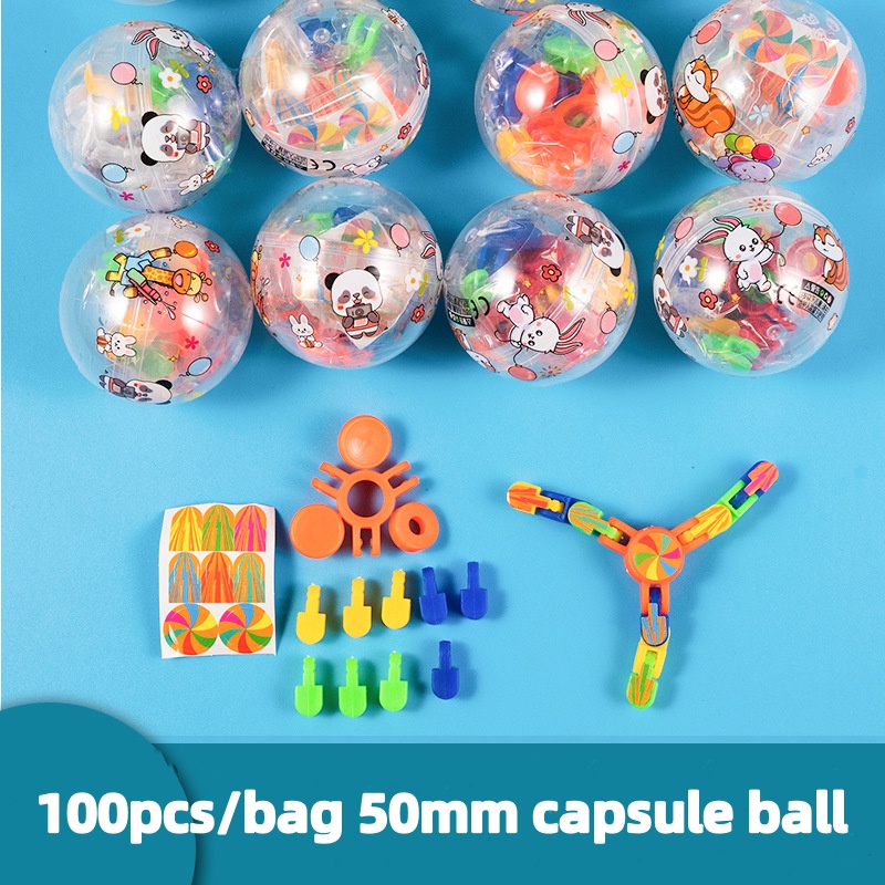 Arcade Style Vending Machine - 100 buah/kantong 50mm bola kapsul gaya