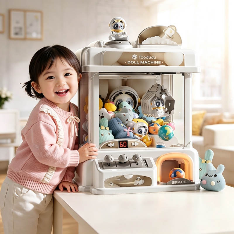 Coin Pusher Machine - Mesin Cakar Mini Anak-anak Otomatis Dioperasikan