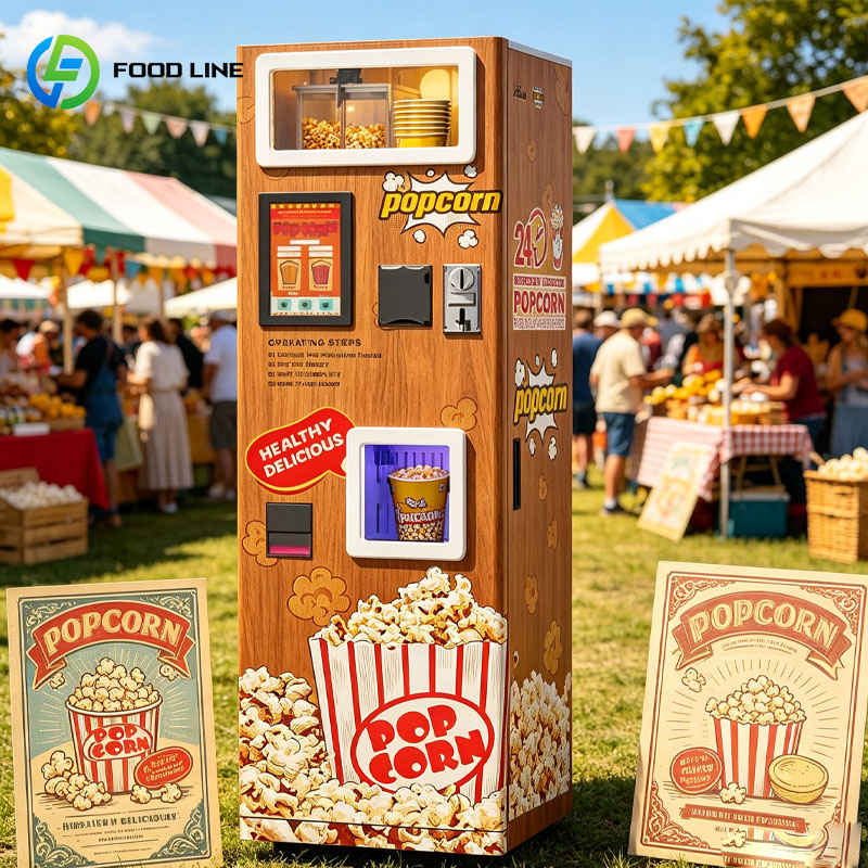 Mesin Penjual Popcorn Komersia - Popcorn Vending Machine ulasan dan harga