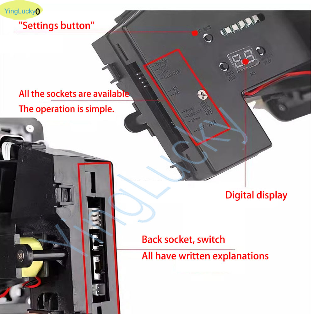 Penerima Koin Multi Warna LED, - Coin Pusher Machine ulasan dan harga